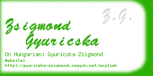 zsigmond gyuricska business card